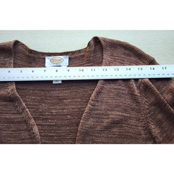 SWEATER/CARDIGAN & TANK TOP-TALBOTS-Made in Italy-Brown Knit-2 Pieces-Size PL - Picture 12 of 16